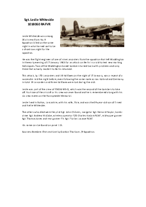 A preview of a PDF biography for Whiteside, Leslie